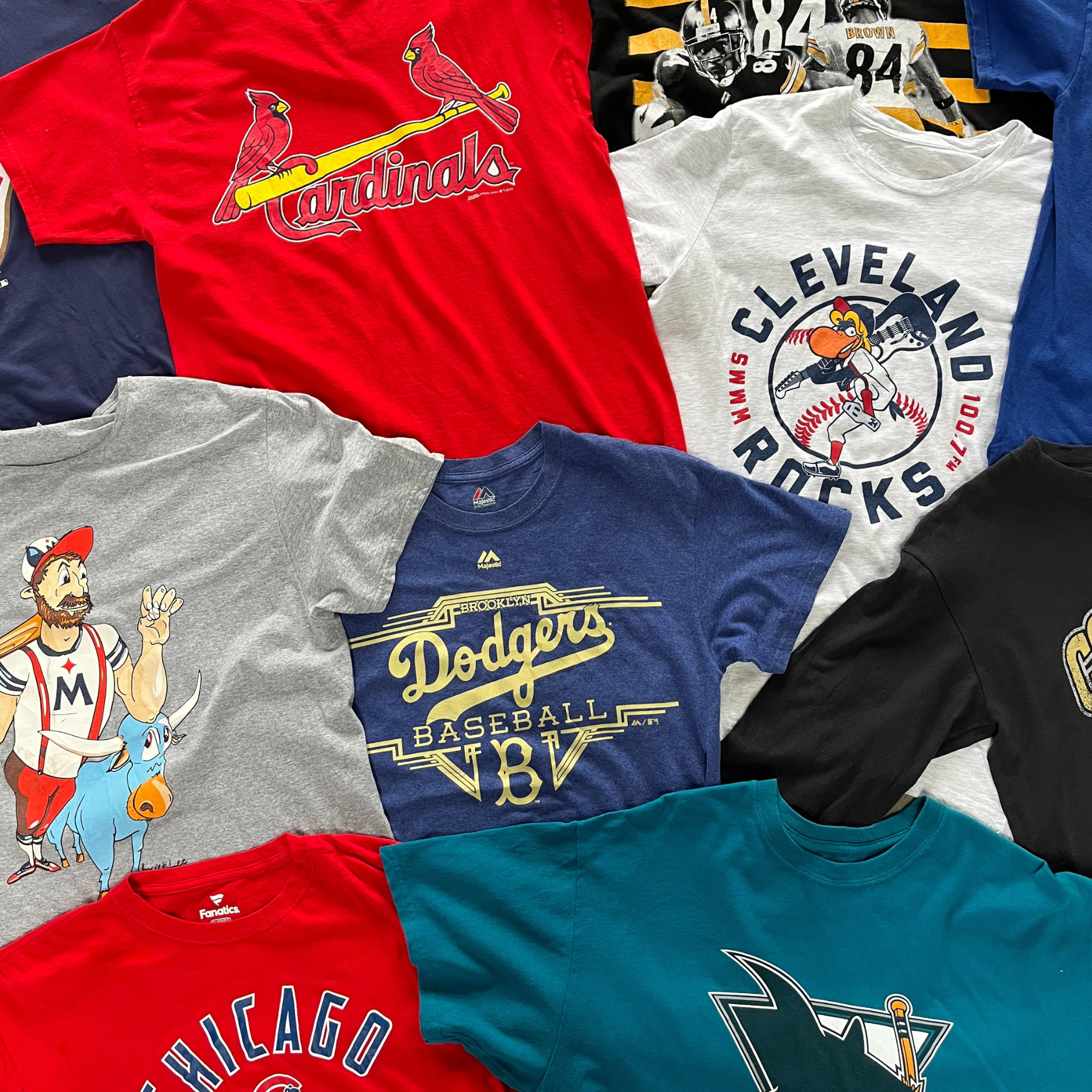 Collection of T-Shirts in a gallery layout