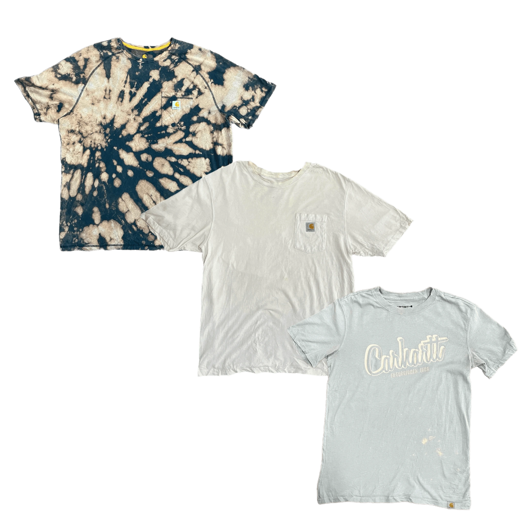 Collection of 50X CARHARTT BROKEN T-SHIRTS in a gallery layout