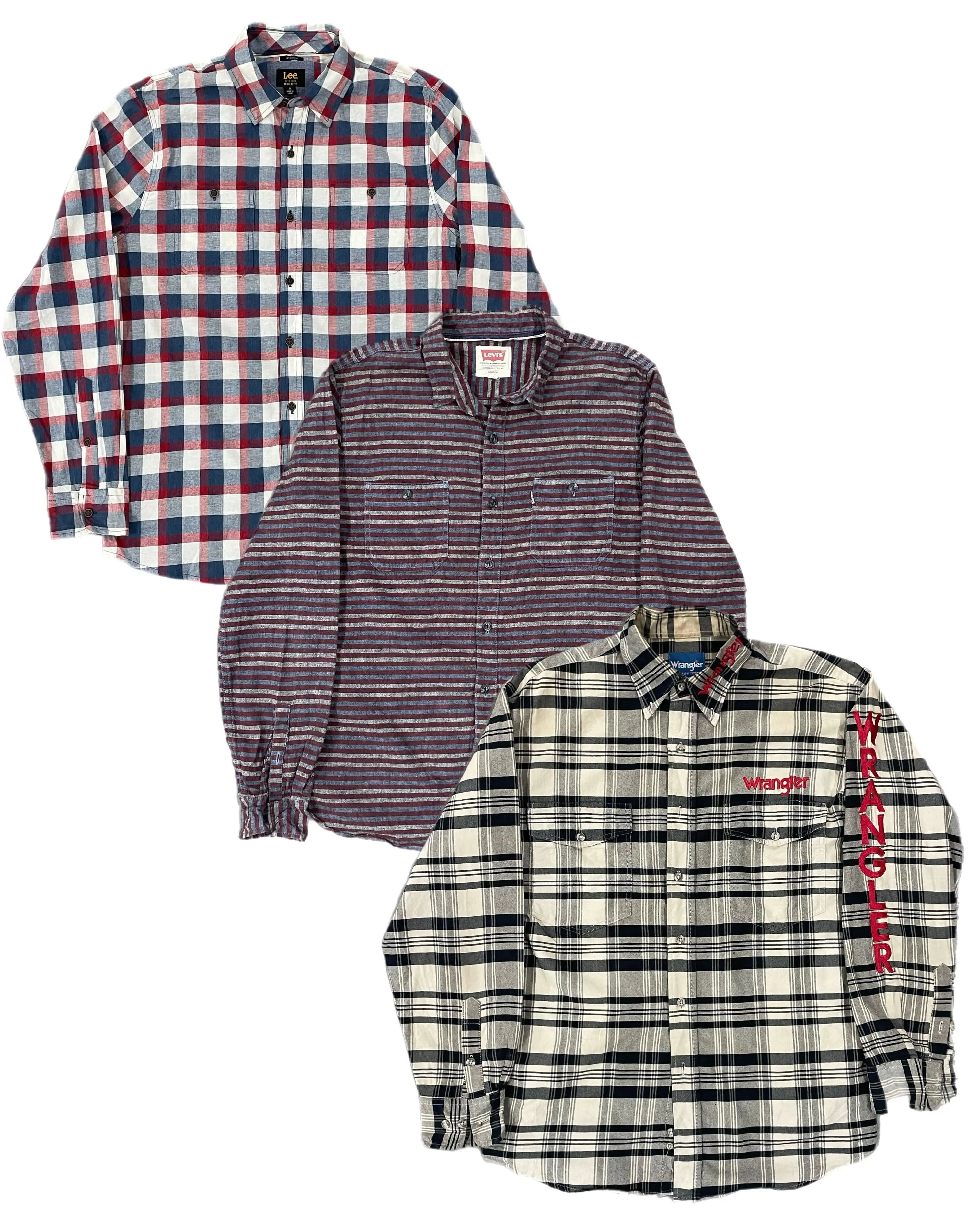 Collection of 50X LEVIS LEE WRANGLER SHIRTS in a gallery layout