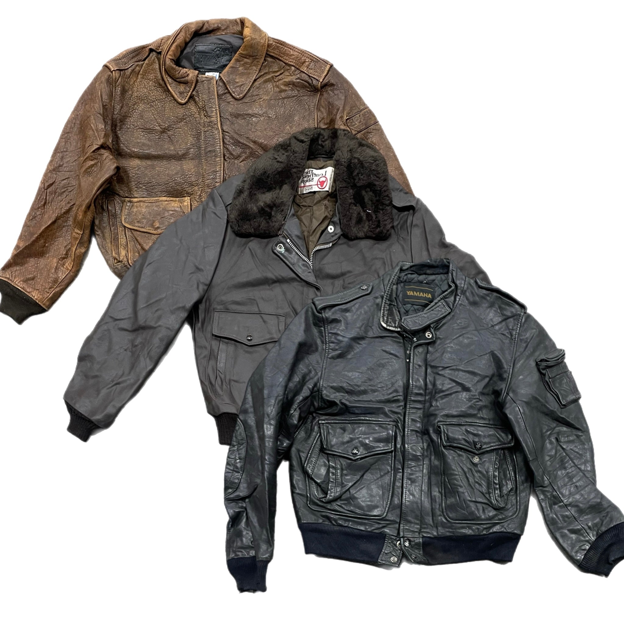 Collection of FLIGHT LEATHER JACKETS in a gallery layout