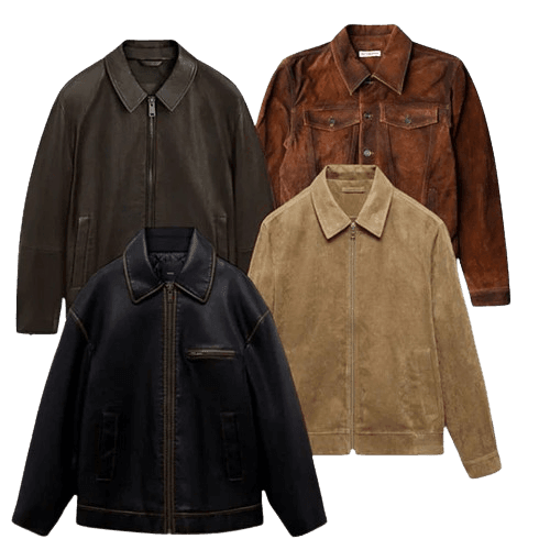 Collection of MENS LEATHER JACKETS in a gallery layout