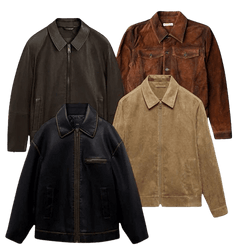 Collection of 10X MENS LEATHER JACKETS in a gallery layout