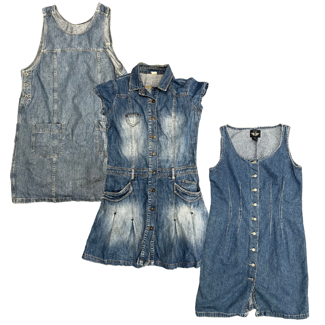 Collection of 20X LADIES DENIM DRESS in a gallery layout