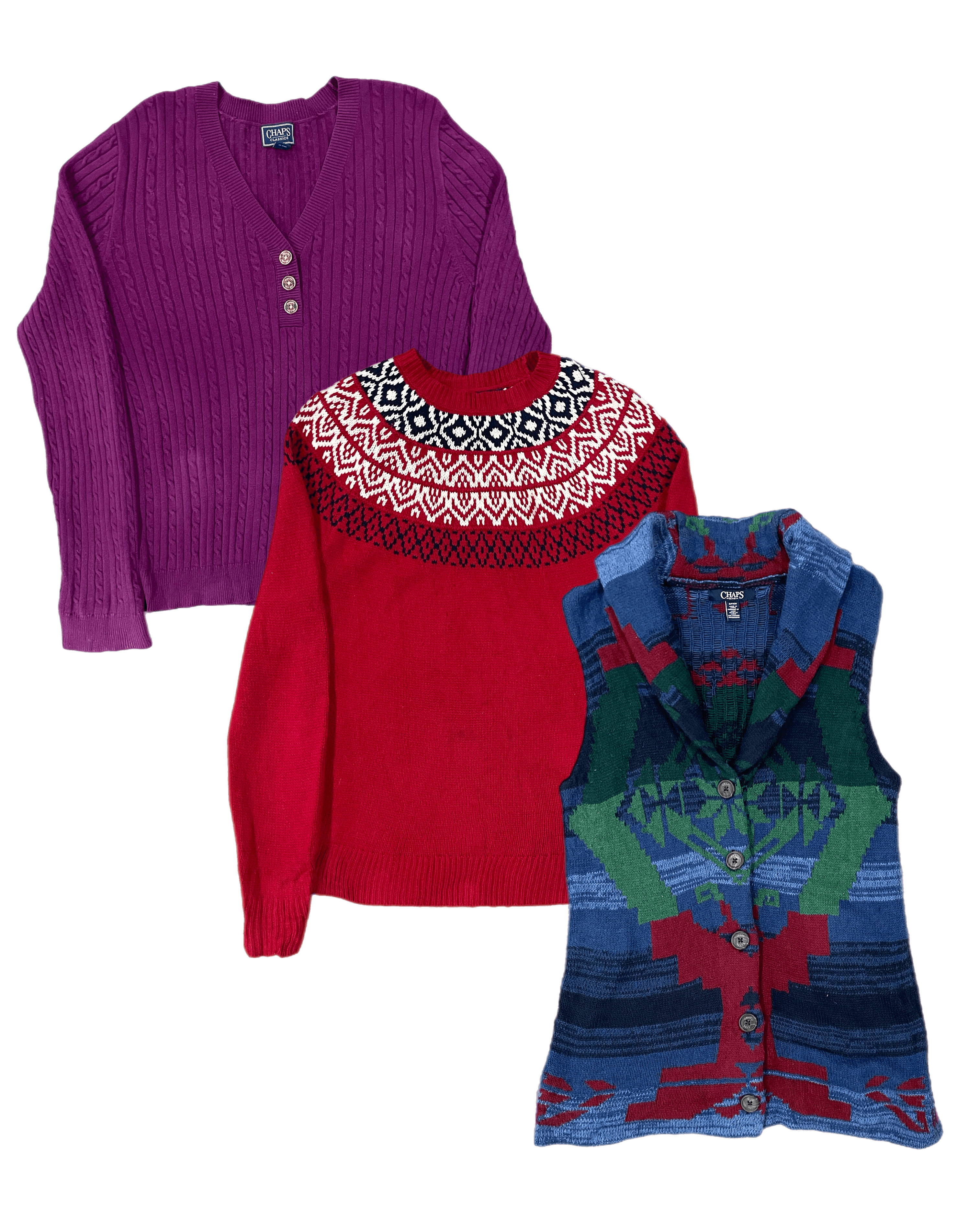 Collection of 50X CHAPS LADIES SWEATERS in a gallery layout