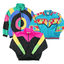 Collection of 50X CRAZY COLOURED JACKETS in a gallery layout