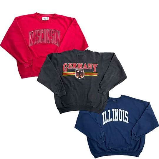 Collection of 50X DESTINATION SWEATSHIRTS/HOODIES in a gallery layout