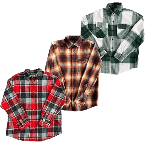 Collection of FLANNEL SHIRTS in a gallery layout