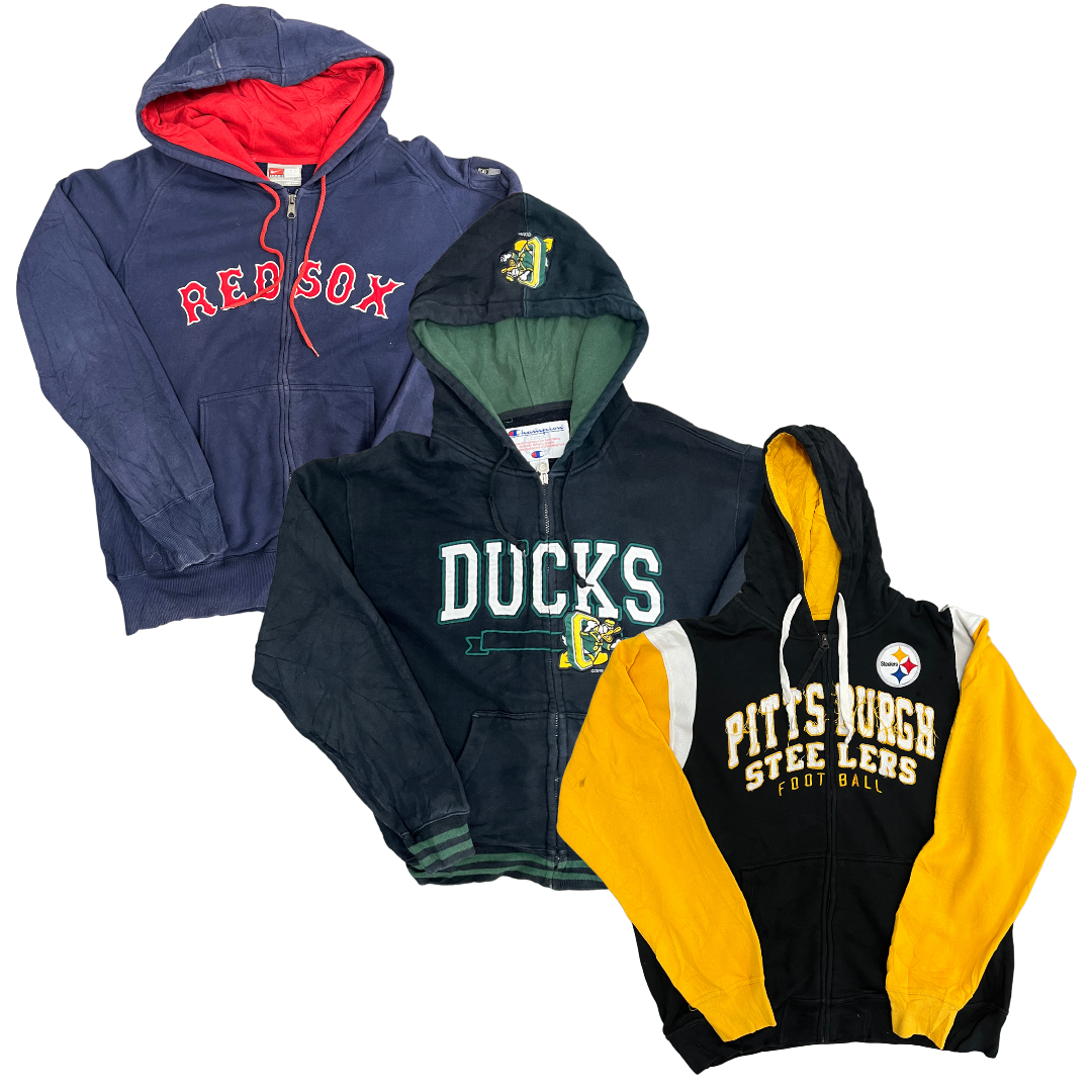 Collection of FULL ZIP BRANDED HOODIES in a gallery layout