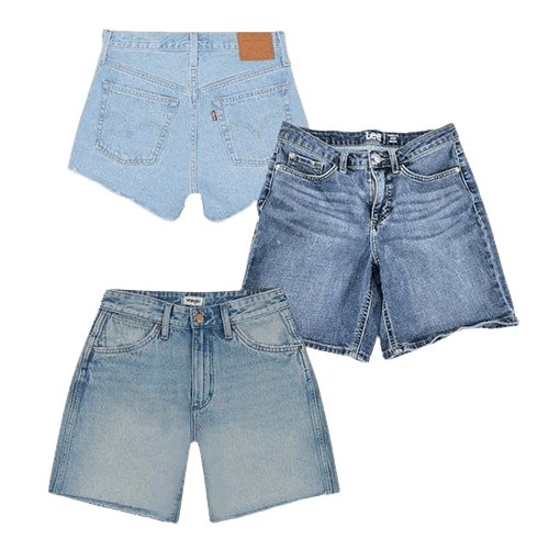 Collection of LEVIS LEE WRANGLER LADIES SHORTS in a gallery layout