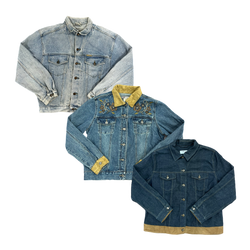 Collection of 50X LADIES DENIM JACKETS in a gallery layout