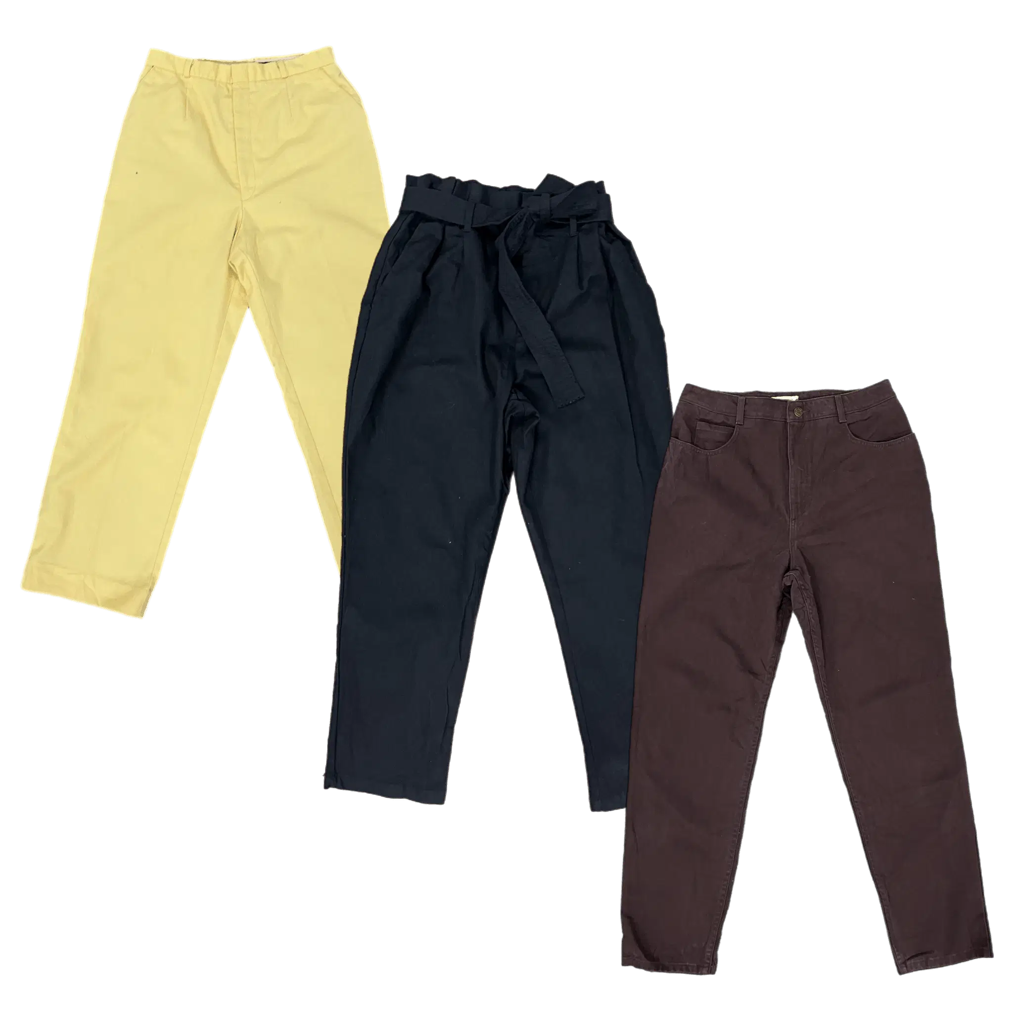 Collection of LADIES HIGH-WAIST COTTON PANTS in a gallery layout
