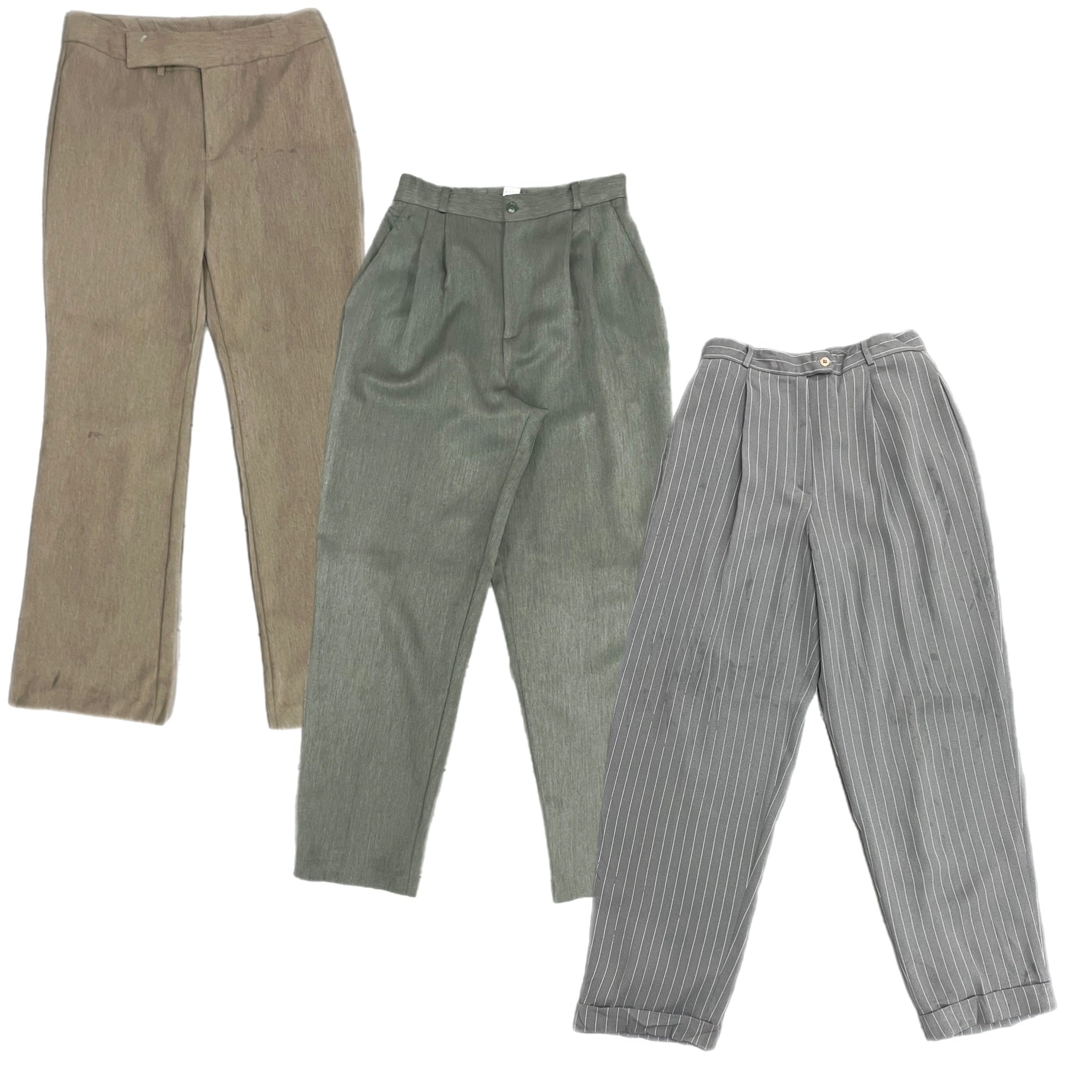 Collection of LADIES HIGH WAIST POLY PANTS in a gallery layout