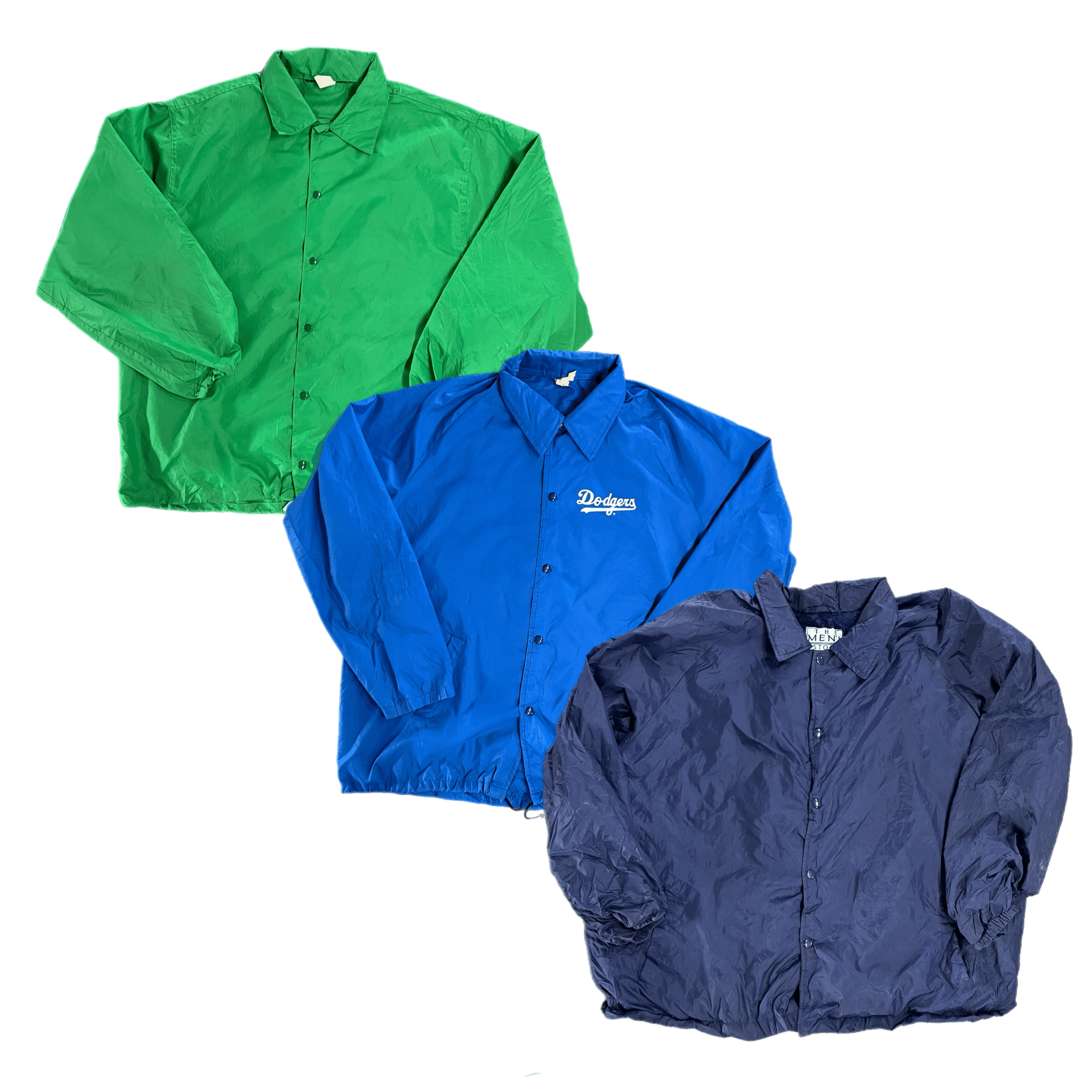 Collection of 50X NYLON COACH JACKETS in a gallery layout