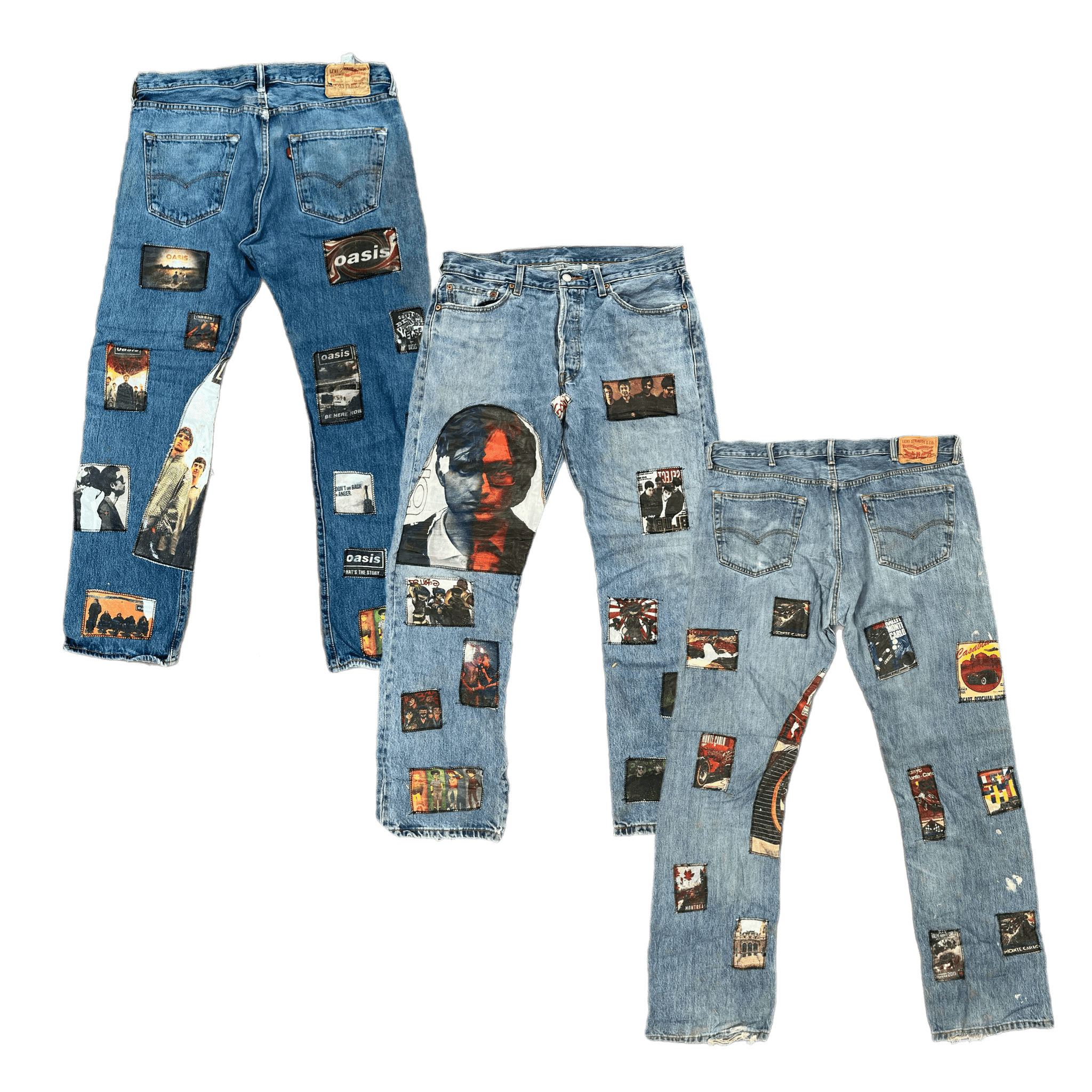 Collection of PATCHWORK 501 PANTS in a gallery layout