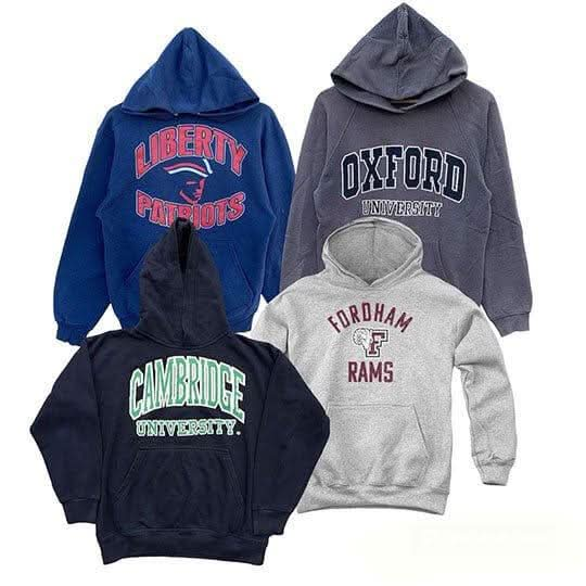 Collection of 50x BRANDED USA SPORTS HOODED SWEATSHIRTS - Wing Vintage Wholesale in a gallery layout