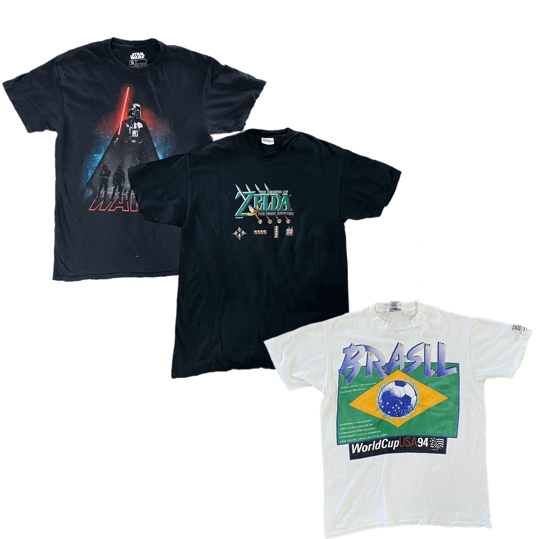 Collection of BLACK & WHITE PRINTED T-SHIRTS in a gallery layout