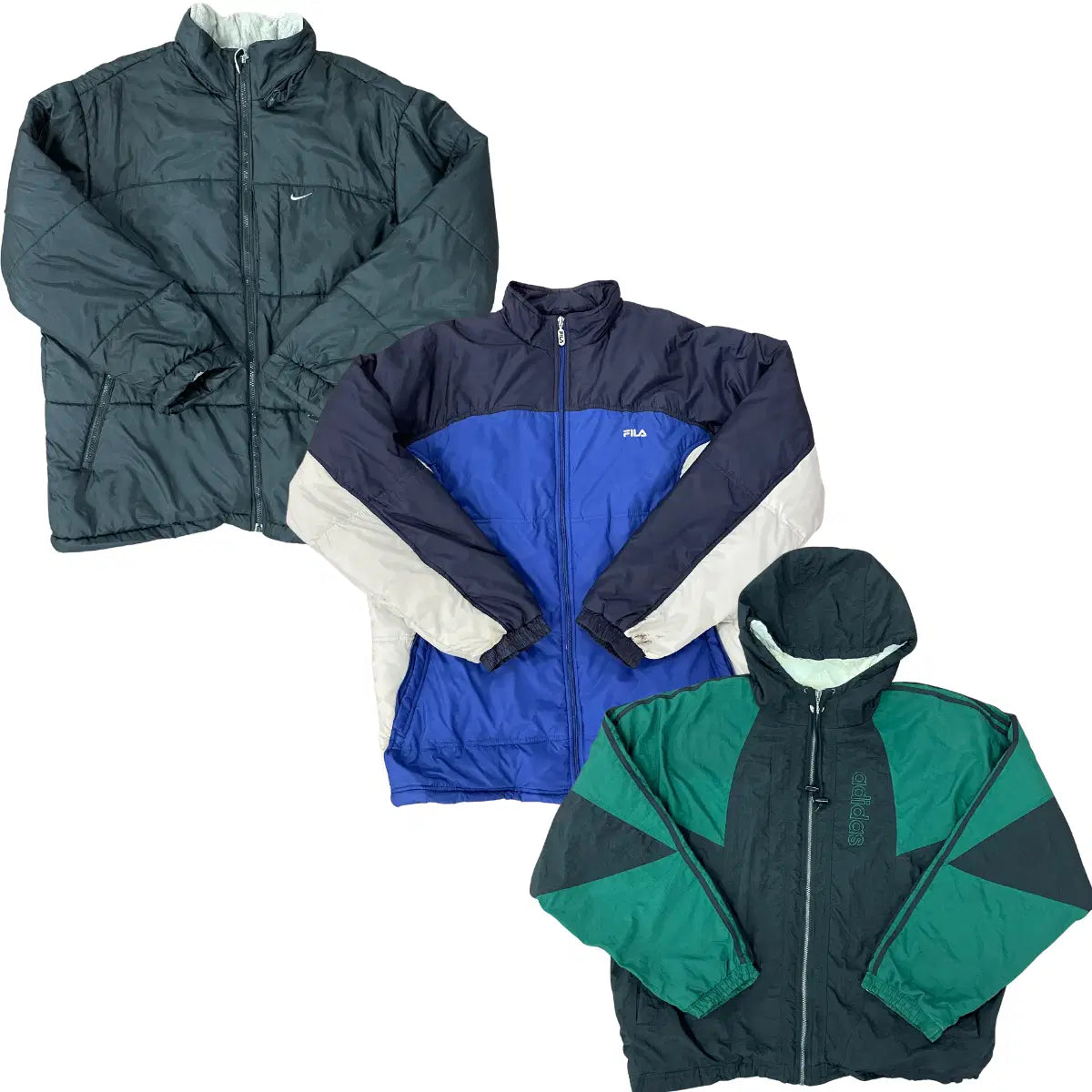 Collection of 25X BRANDED PADDED HEAVY JACKETS in a gallery layout