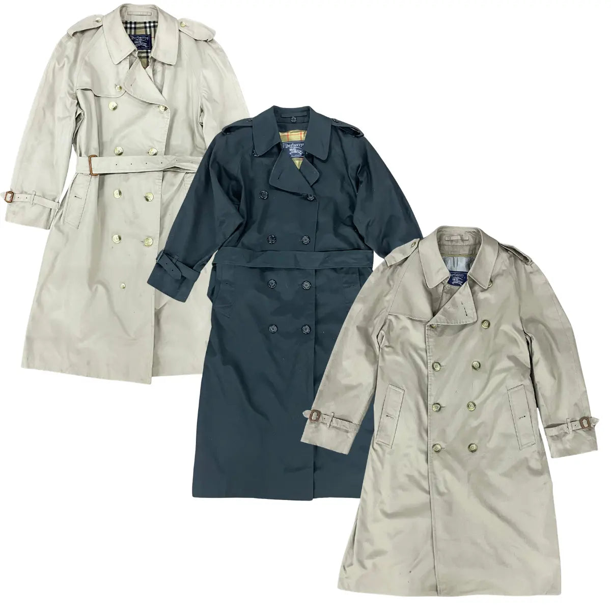Collection of 10X BURBERRY TRENCH COATS / JACKETS in a gallery layout