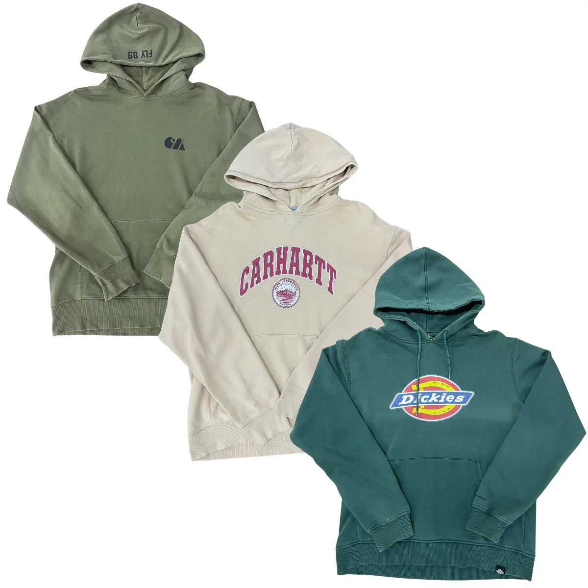 Collection of 25X CARHARTT & DICKIES SWEATSHIRTS & HOODIES in a gallery layout