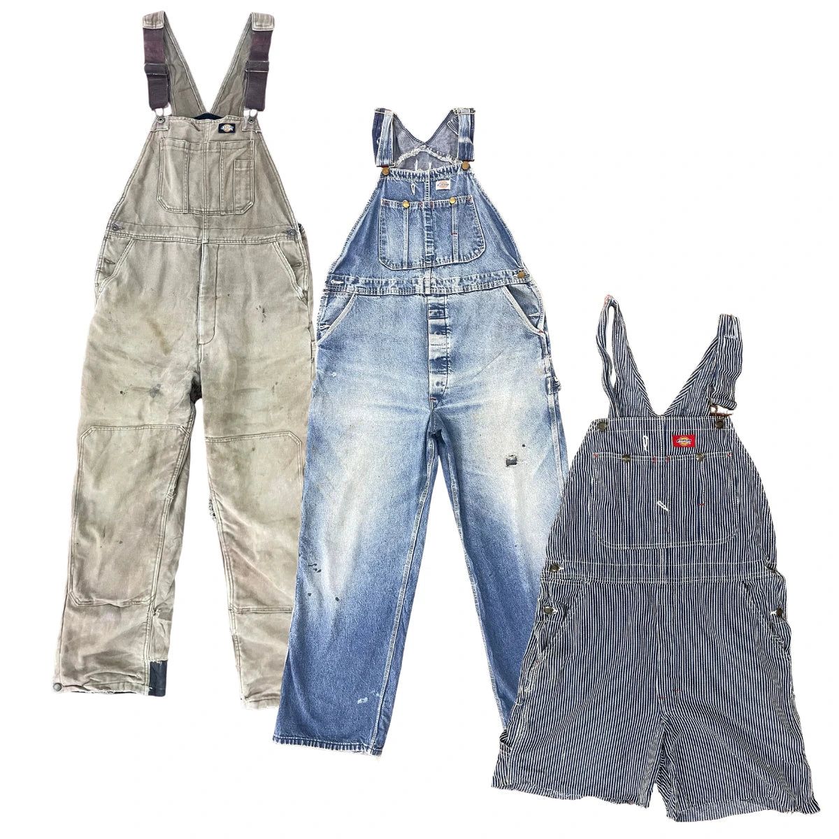 Collection of 25X DICKIES BROKEN OVERALLS in a gallery layout