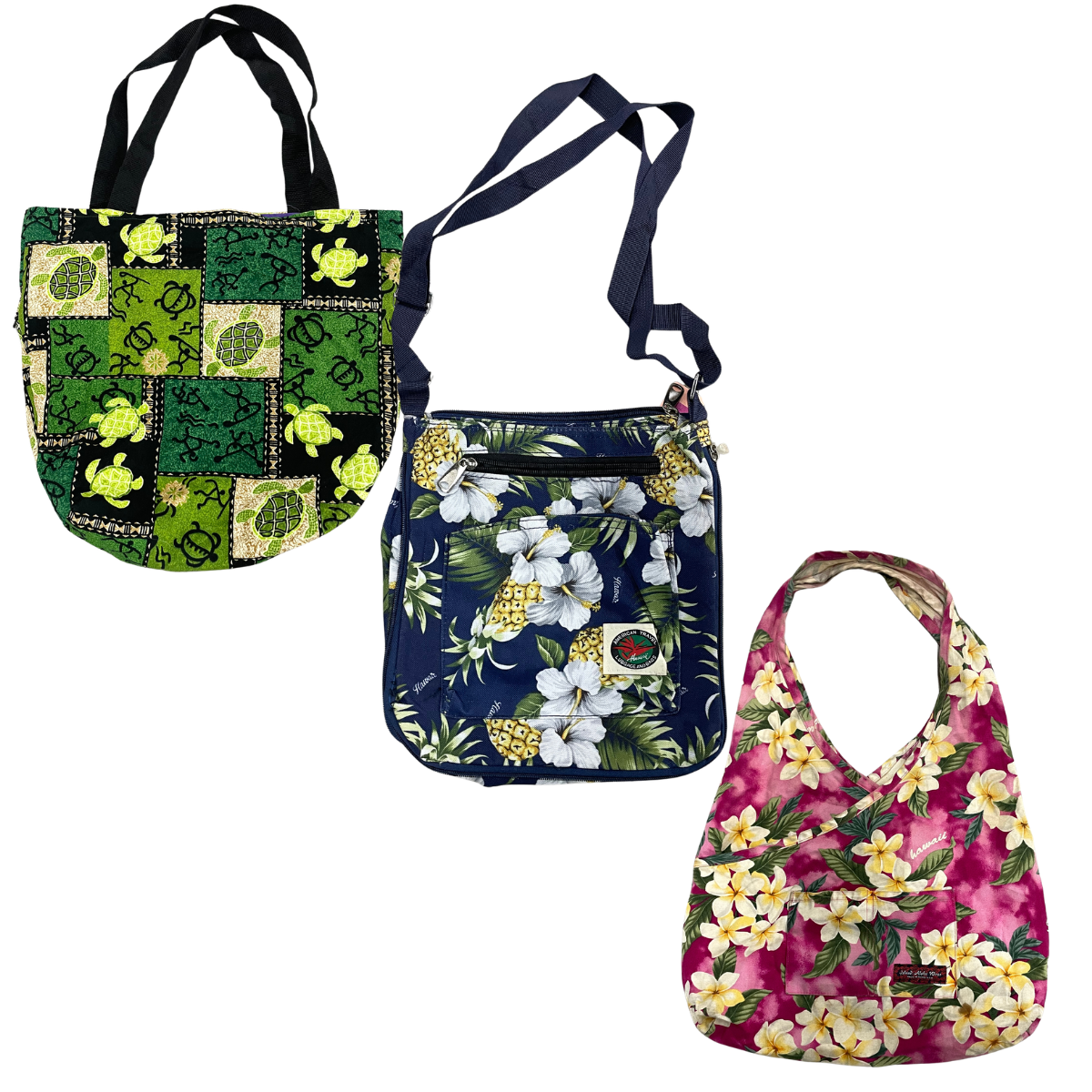 Collection of 30X HAWAIIAN STYLE HANDBAGS in a gallery layout
