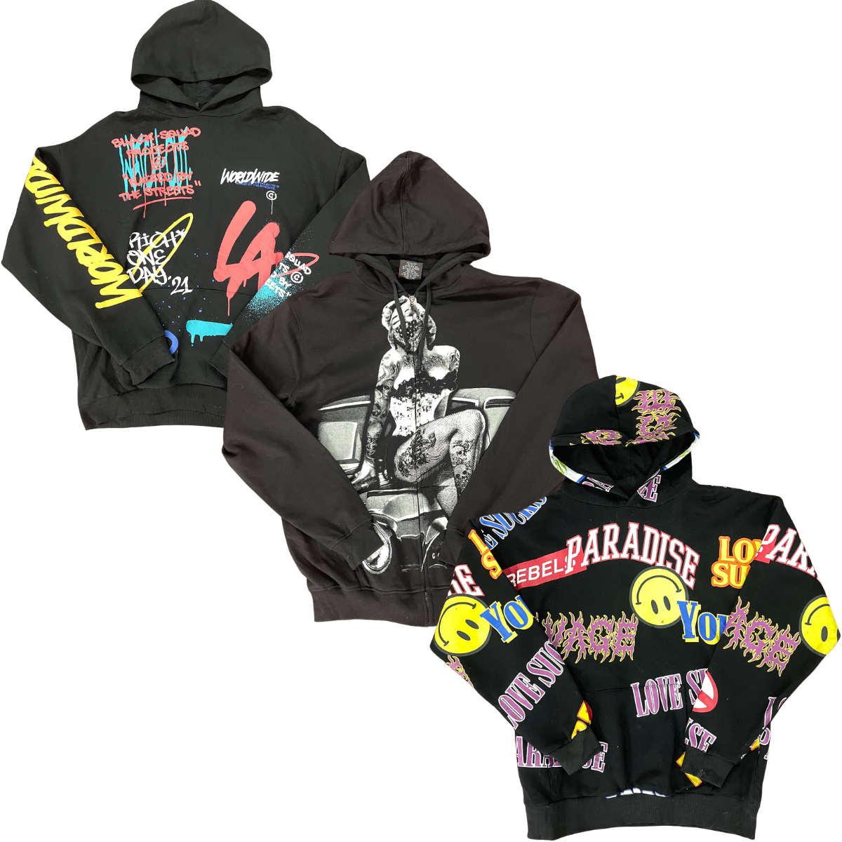 Collection of 25X HIP HOP GRAPHIC SWEATSHIRTS in a gallery layout