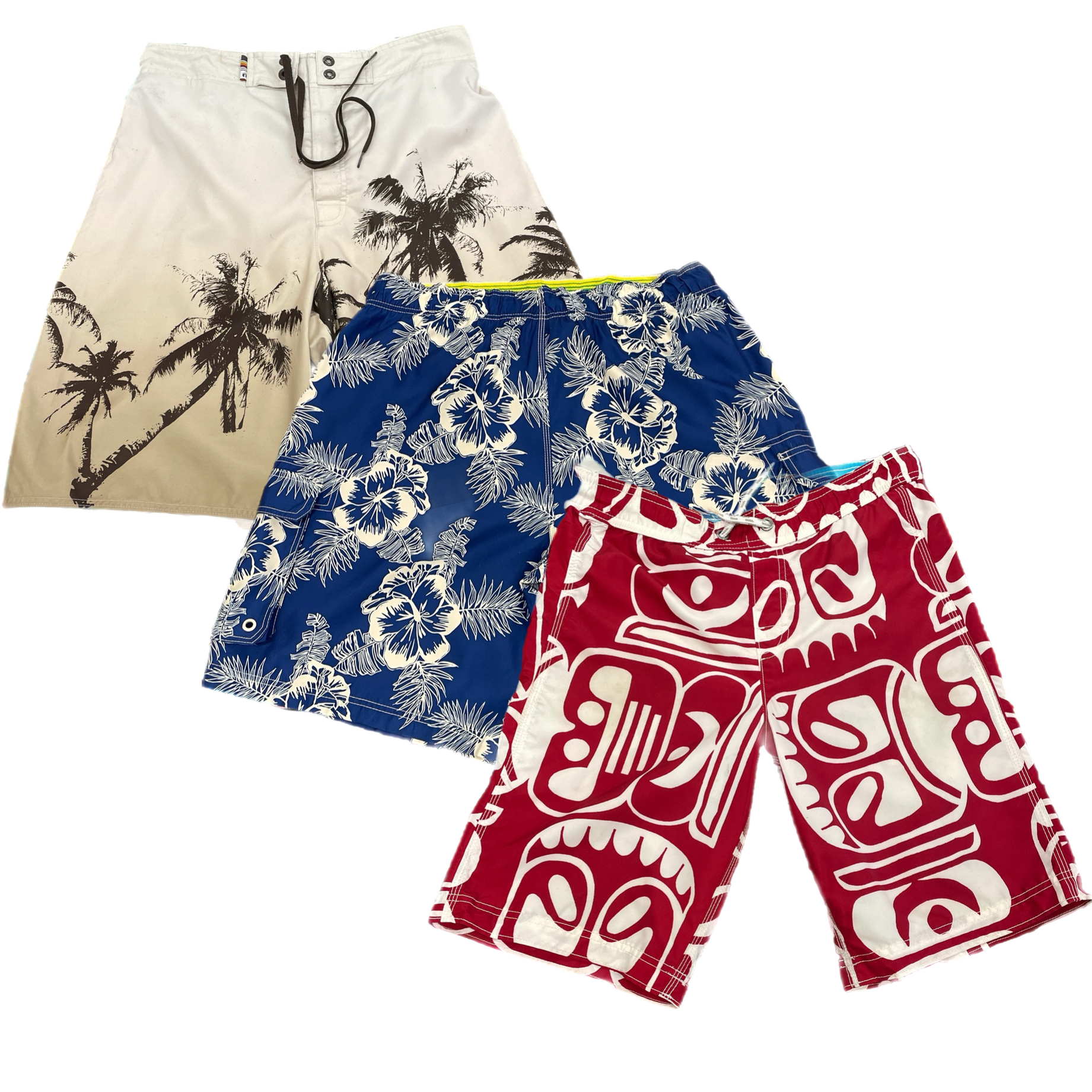 Collection of swimming trunks in a gallery layout
