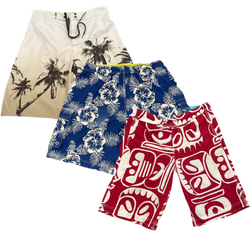 Collection of swimming trunks in a gallery layout