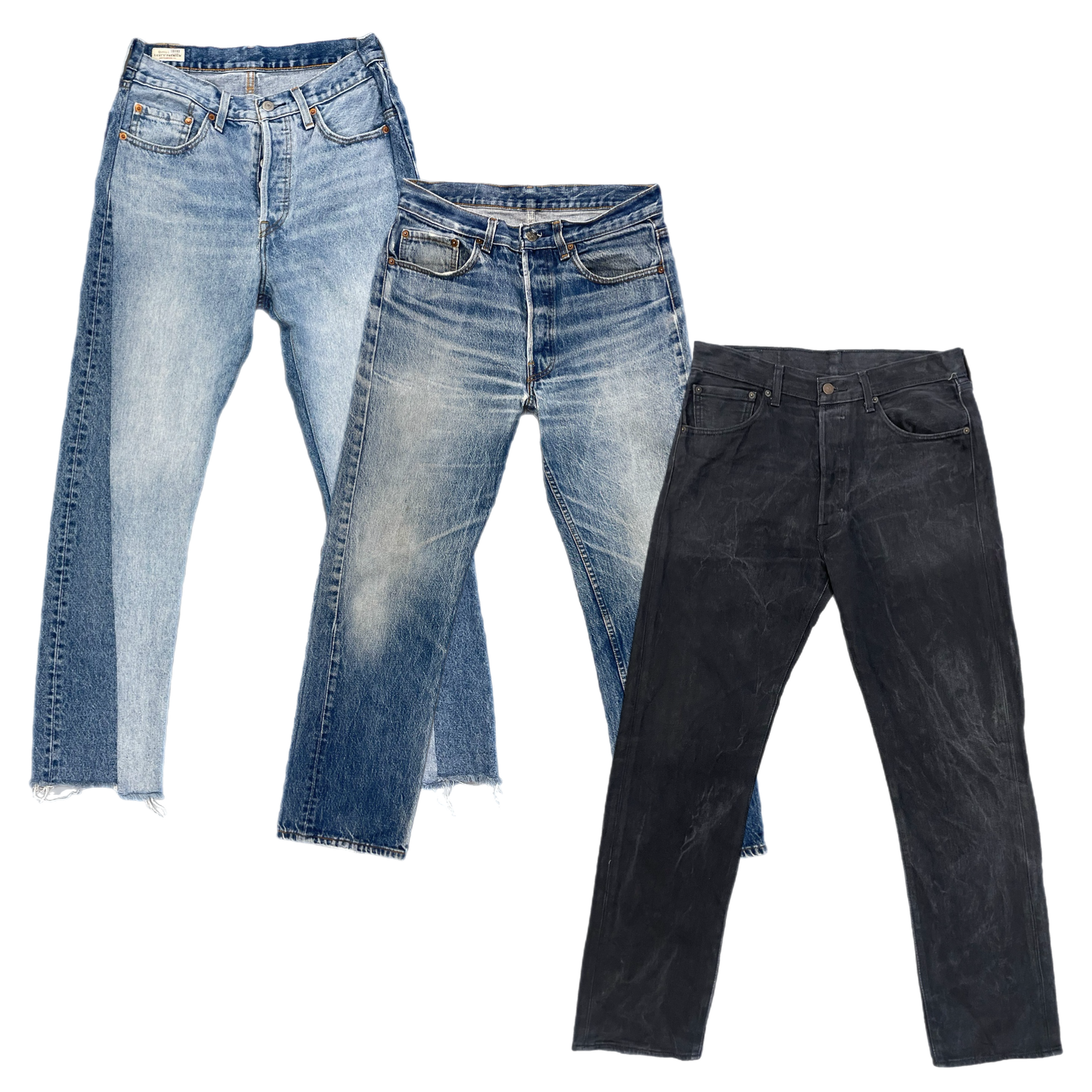 Collection of 501 LEVI'S RAGS in a gallery layout