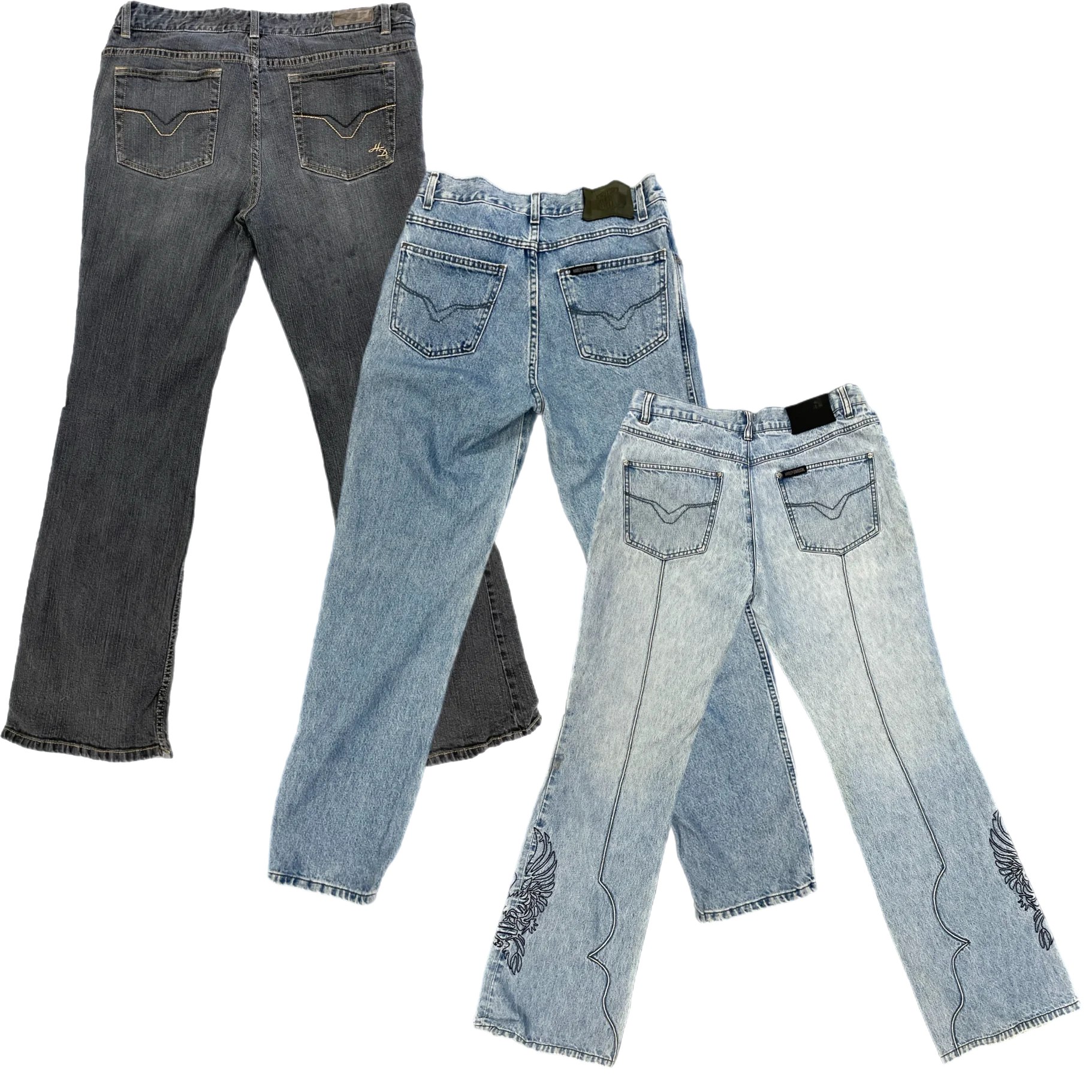 Collection of 25X MIX HARLEY DAVIDSON PANTS in a gallery layout