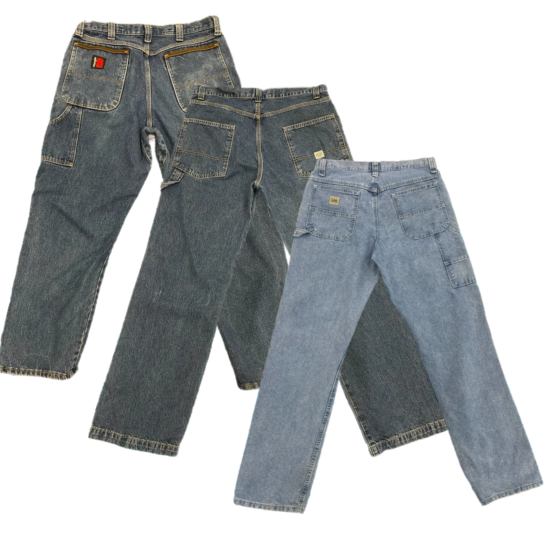 Collection of 25X LEVIS LEE WRANGLER CARPENTER PANTS in a gallery layout