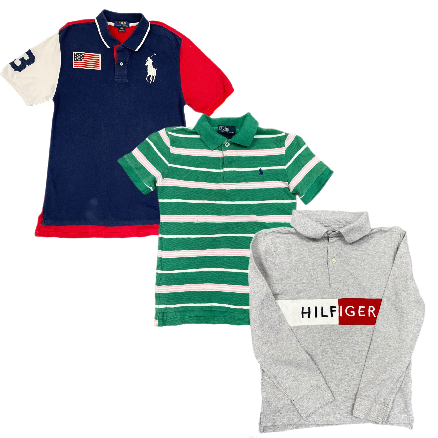 Collection of KIDS POLO TOMMY COLLAR T-SHIRTS in a gallery layout