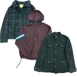 Collection of old navy jacket in a gallery layout