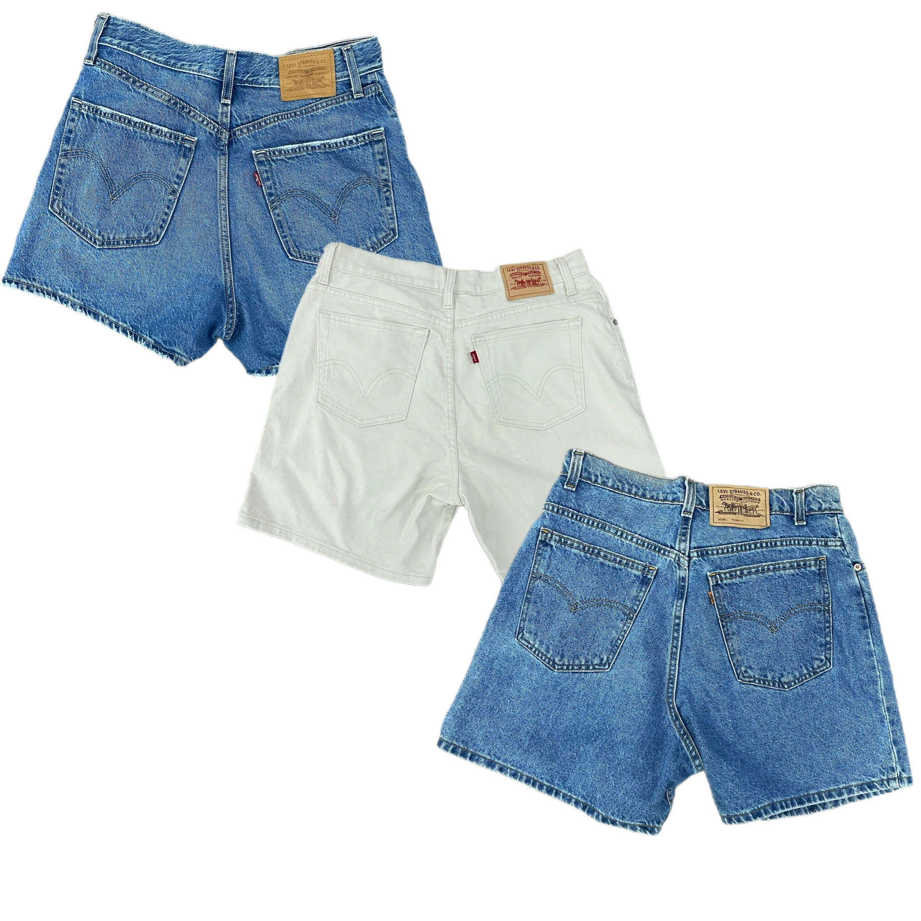 Collection of 25X LEVI'S LADIES SHORTS in a gallery layout