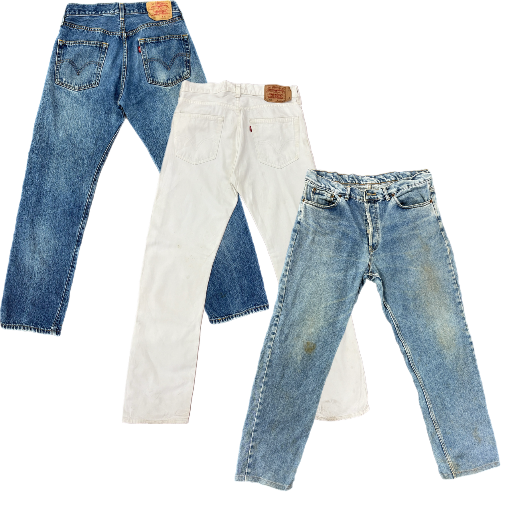 Collection of 501 LEVIS PANTS GRADE B/C in a gallery layout