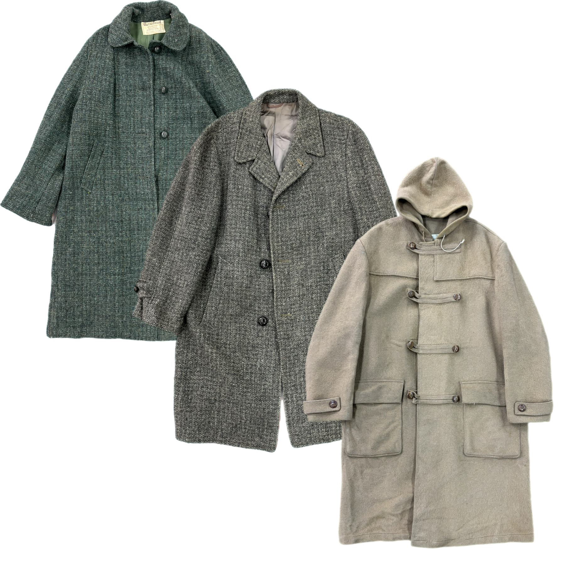 Collection of Gloverall style duffle coat grade b in a gallery layout
