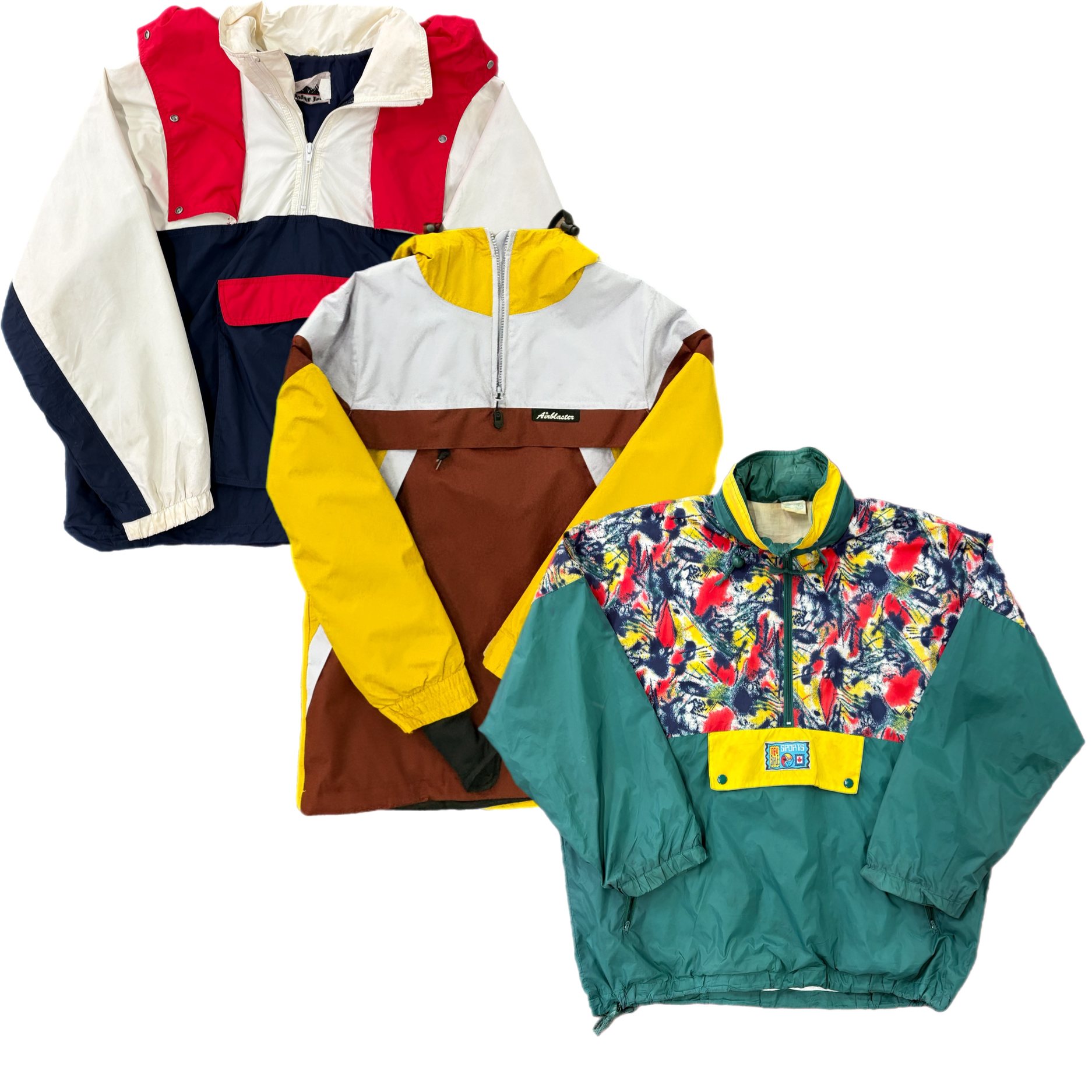 Collection of UNBRANDED VINTAGE WINDBREAKERS in a gallery layout