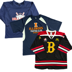 Collection of unbranded and branded hockey jerseys in a gallery layout