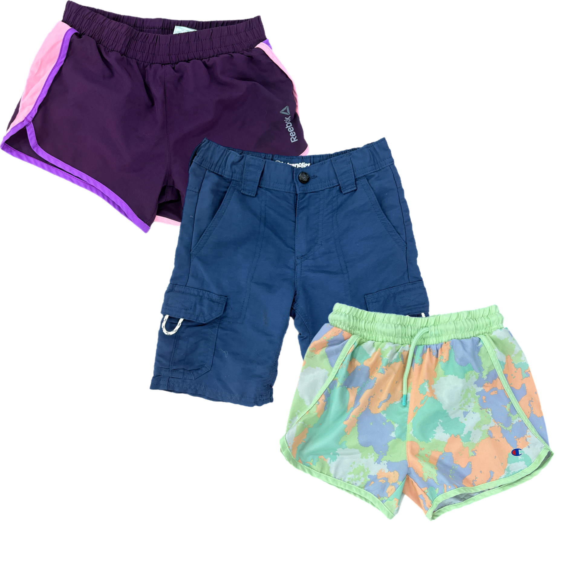 Collection of KIDS SPORT BRAND SHORTS in a gallery layout