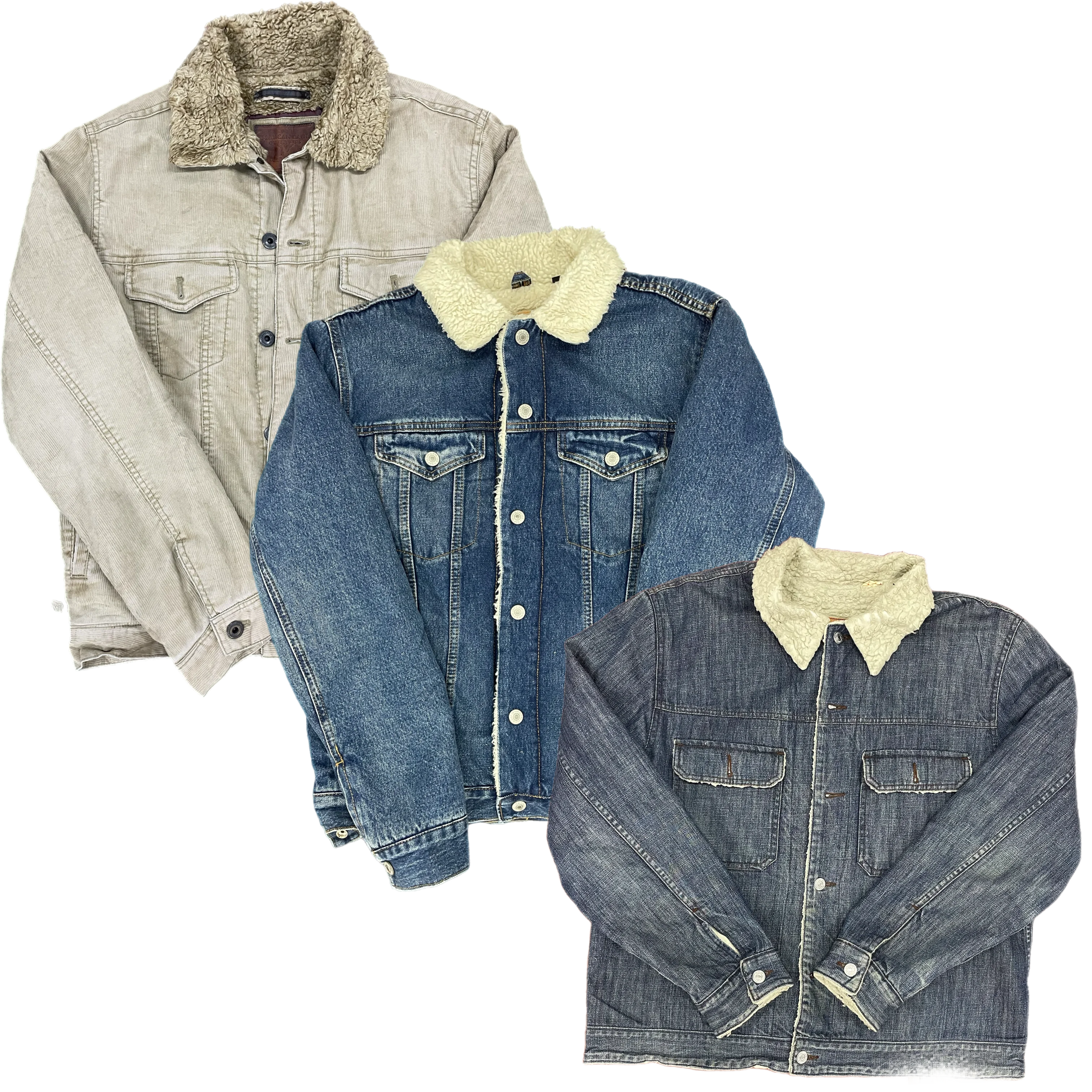 Collection of 25X MEN BRAND SHERPA JACKET in a gallery layout