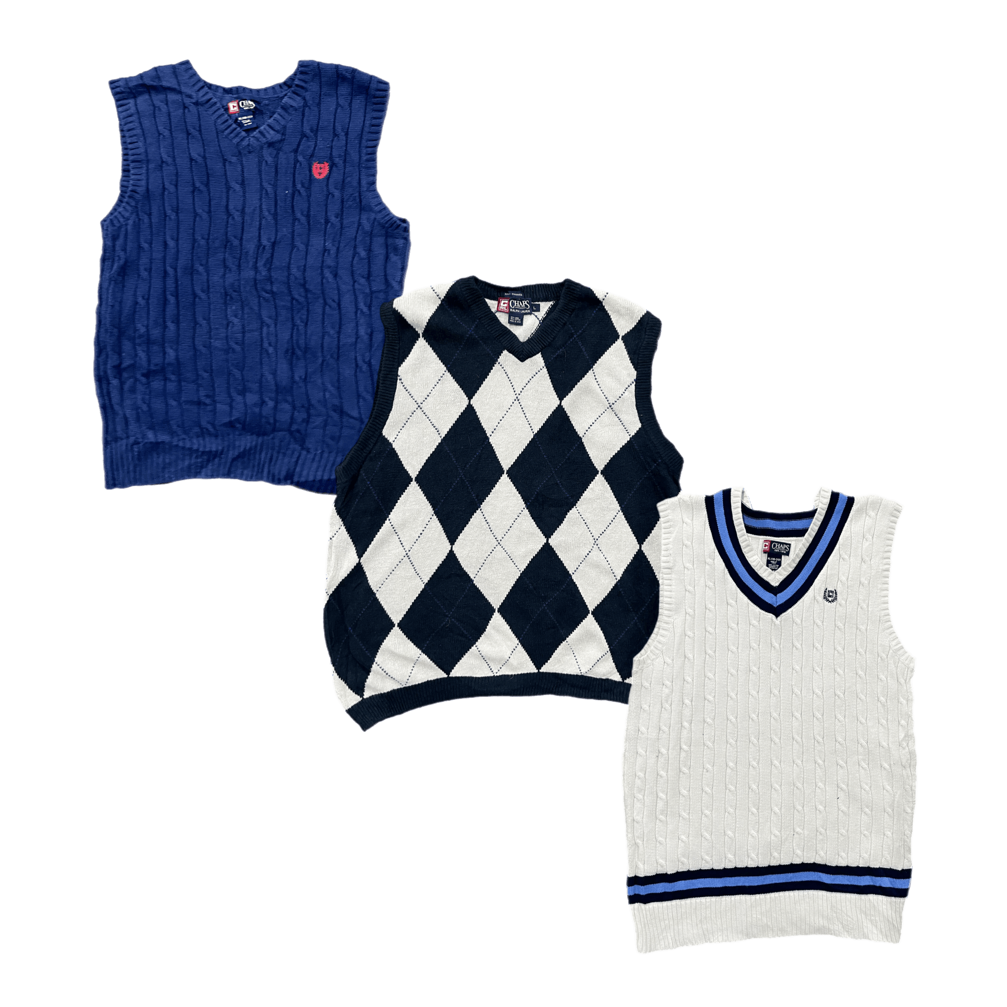 Collection of CHAPS VEST SWEATER in a gallery layout