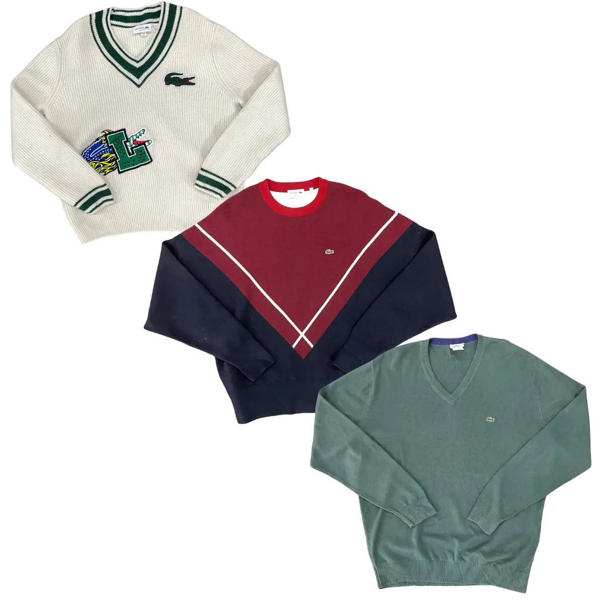 Collection of 25X LACOSTE MIX SWEATERS in a gallery layout