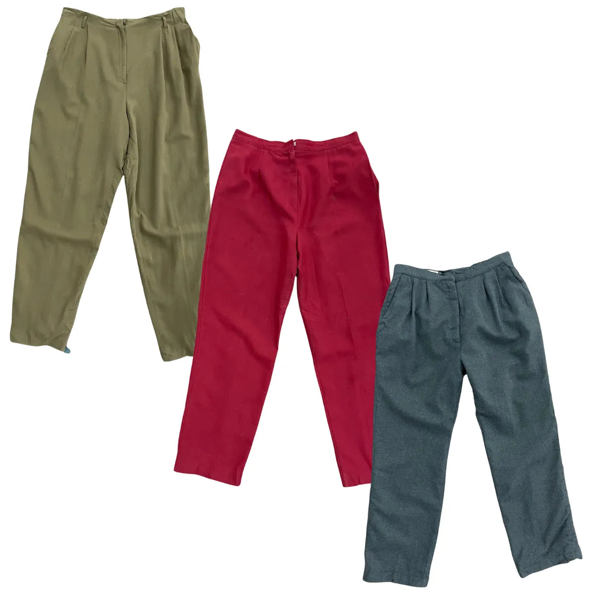 Collection of 50X LADIES HIGH-WAIST WOOL PANTS in a gallery layout