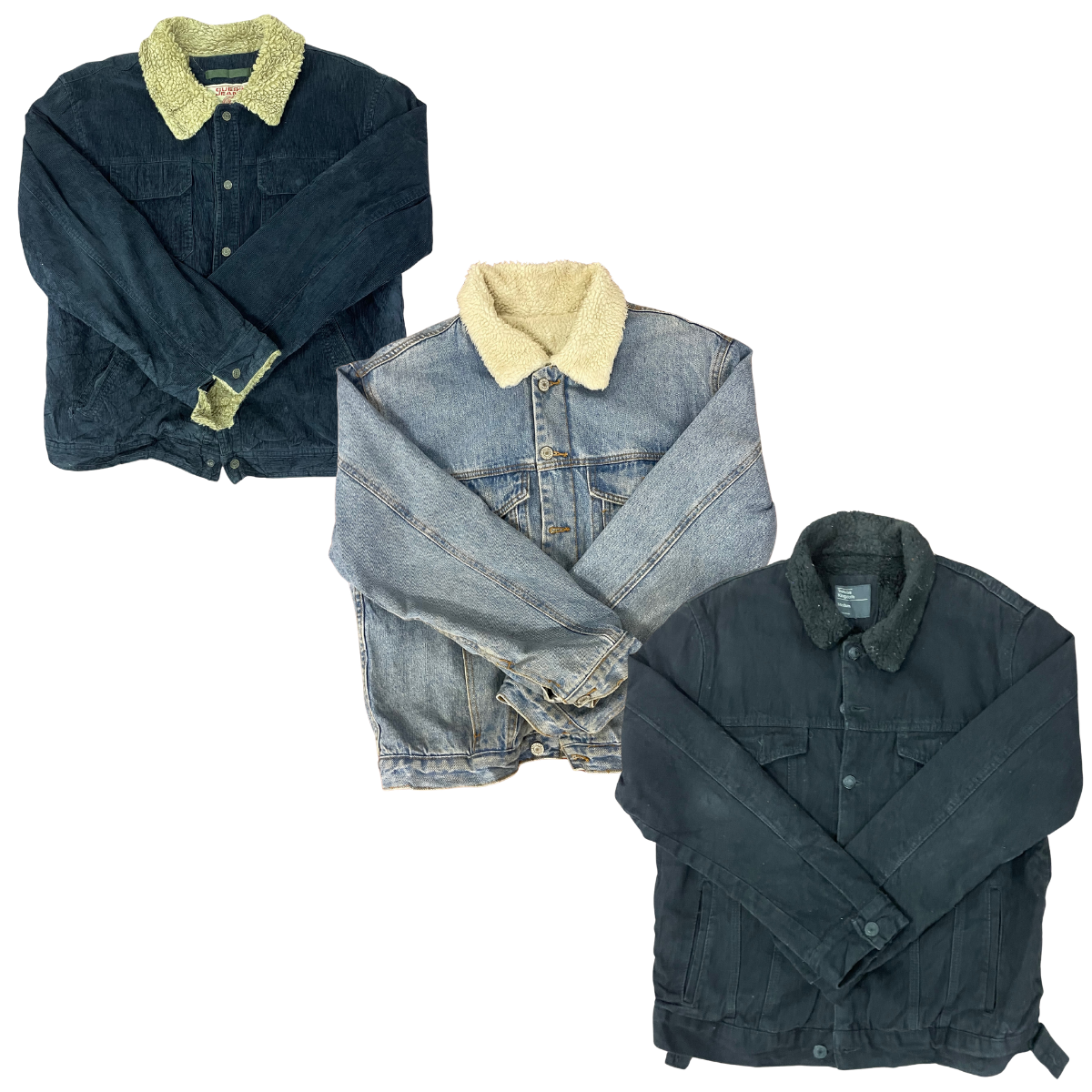 Collection of 25X MEN CASUAL SHERPA JACKET in a gallery layout