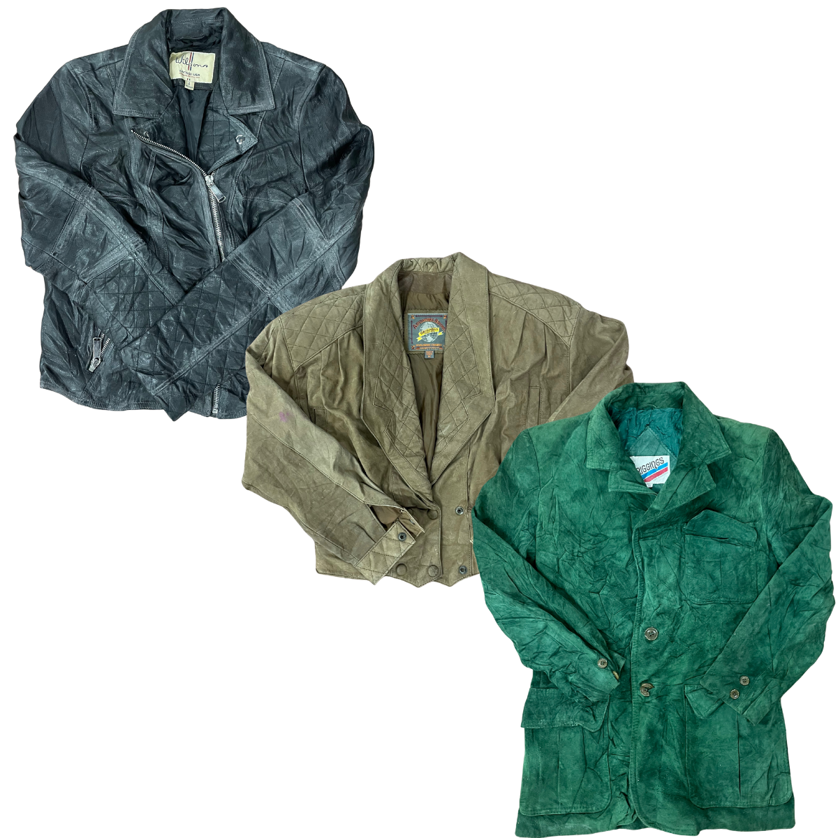 Collection of 10X MENS LEATHER JACKETS in a gallery layout