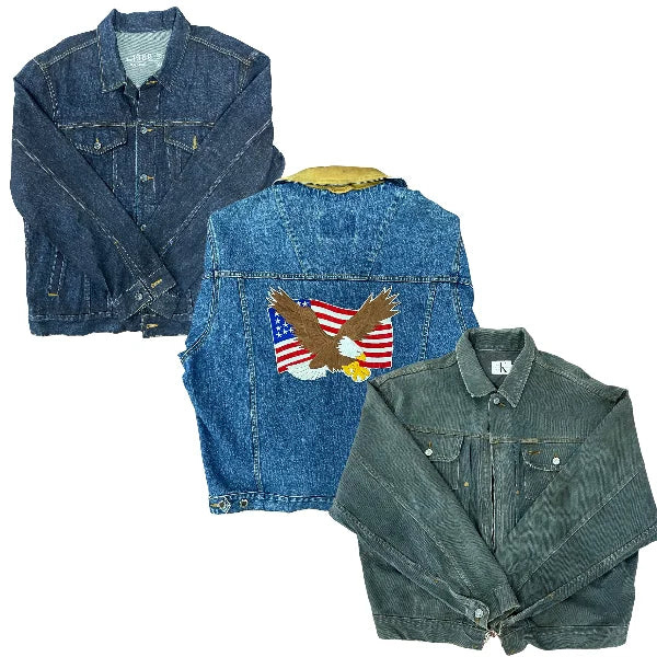 Collection of 25X BRANDED MEN'S DENIM JACKET in a gallery layout