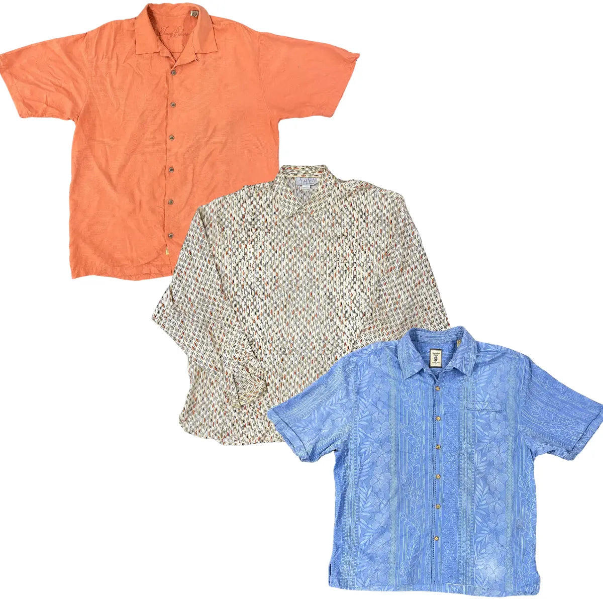 Collection of 100X MEN'S SILK SHIRTS in a gallery layout