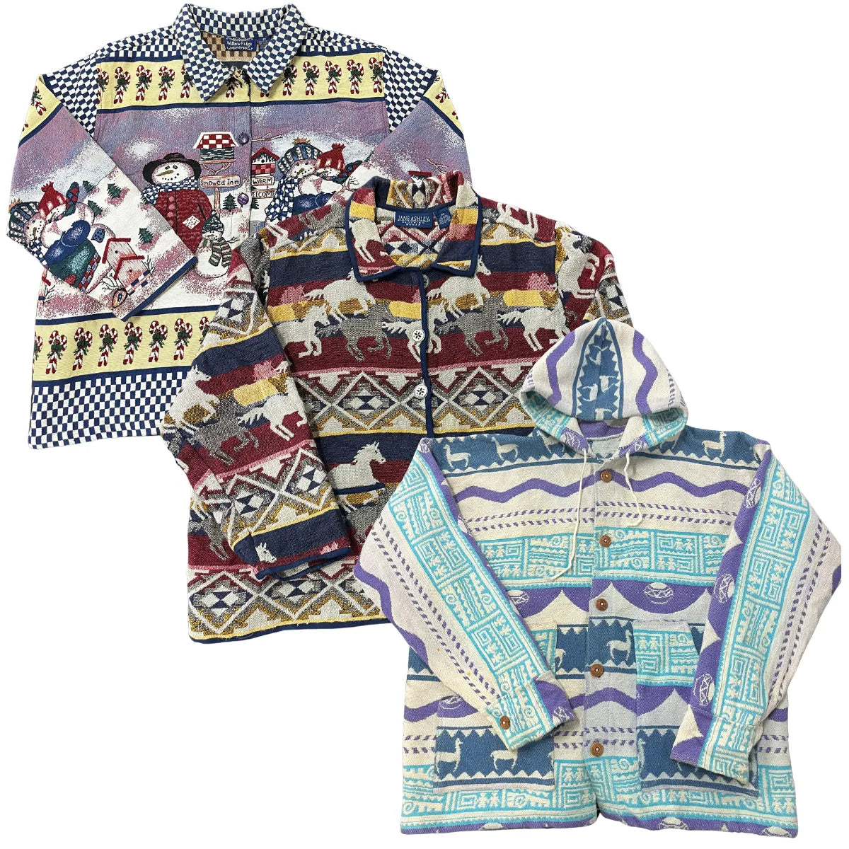 Collection of 25X VINTAGE EMBROIDERED JACKETS in a gallery layout