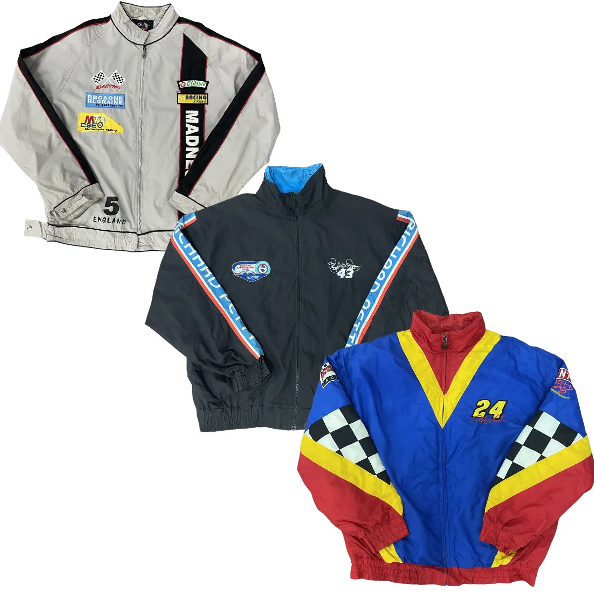 Collection of 12X NASCAR LIGHT JACKETS in a gallery layout