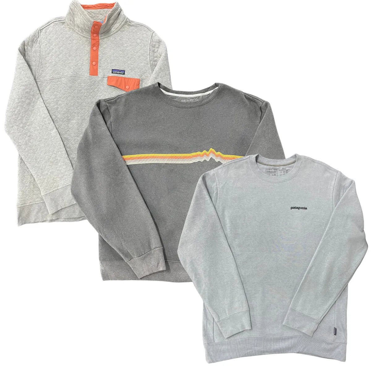 Collection of 25X PATAGONIA SWEATSHIRTS/ HOODIES in a gallery layout